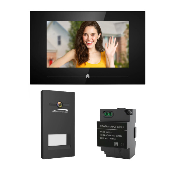 Speco AIPK1 Single Door 2-wire Intercom Kit - 1