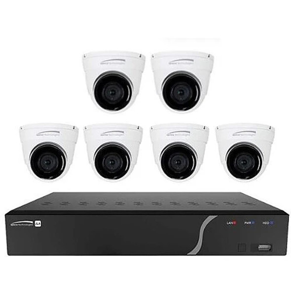 Speco ZIPWL86T2 8 Channel Wall Mount NVR with 2TB HDD and 6 x Turret Cameras - 1