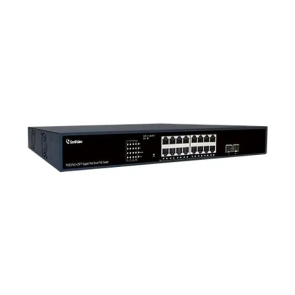 Geovision GV-APOE161C 16-Port Gigabit 802.3at Easy Web Smart PoE Switch - 84-APOE161-C01U - 1