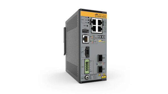 Hanwha Vision AT-IE220-6GHX-K90 6 Port Industrial Ethernet Layer 2+ Switch with PoE++ Support