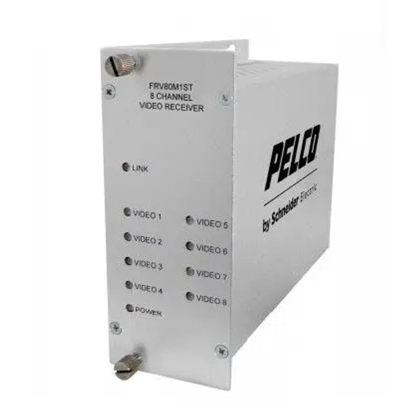 Pelco FTV80S1ST 8-Channel Video Fiber Transmitter for Long-Range Optical Transmission - 1