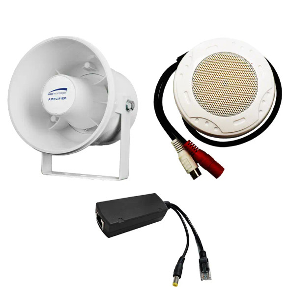 Speco AVS01KIT Two-Way Audio Kit with PoE Speaker and Microphone for IP Cameras - 1