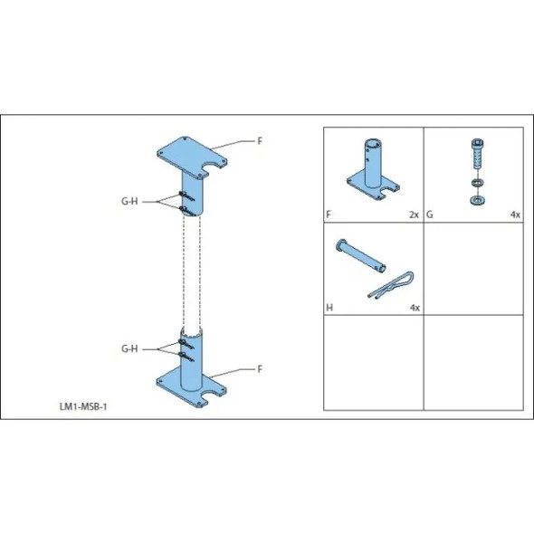 Bosch LM1-MSB-1 Bracket Adapter Set for LS1-OC100E-1 - 1 Bosch LM1-MSB-1 Bracket Adapter Set for LS1-OC100E-1 - 1
