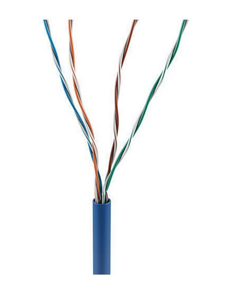 PRO 0E-CAT5RBL CAT5e Riser Cable, 24/4 Solid BC, U, UTP, CMR/FT4, Sunlight Resistant, 1000' (304.8) Express Box, Blue