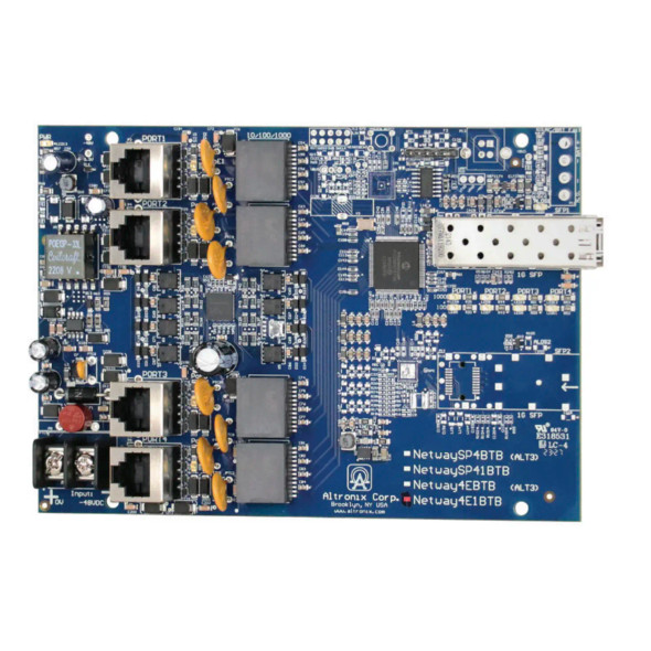 Altronix NETWAY4E1BTB 4-Port Hardened 4PPoE 802.3bt Switch - 1