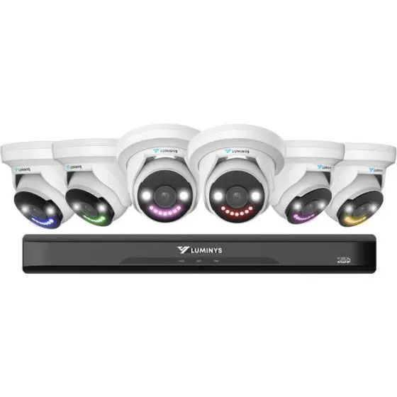 Luminys K86-8B2A4 8 Channel 4K NVR with 4TB HDD & 6x 8MP Turret IP