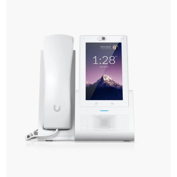 Ubiquiti UTP-TOUCH-WHITE 5" PoE Touchscreen VoIP Phone with 5MP Camera, White - 1