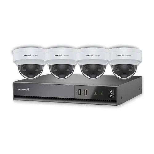 Honeywell HN35040101D45PK 4 Channel 8MP(4K) Network Video Recorder with 1TB HDD & 4 x 5MP Outdoor Mini Dome IP Cameras - 1