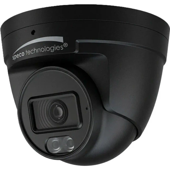 Speco O4KT1B 4MP Outdoor Turret IP Security Camera with 2.8mm Lens and Built-In IR and White Light - 1