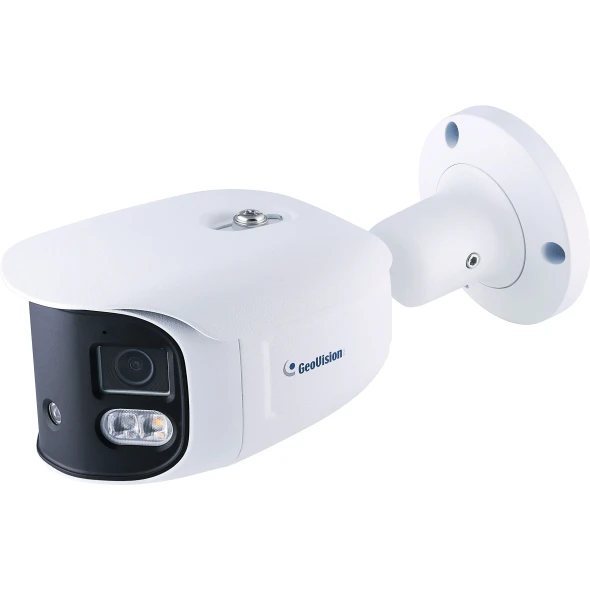 Geovision GV-GBLP8900 8MP Dual-Lens Panoramic Full Color Outdoor Bullet IP Security Camera with 2.8mm Lens and Built-In IR and Warm Light - 84-GLP8900-0010 - 1