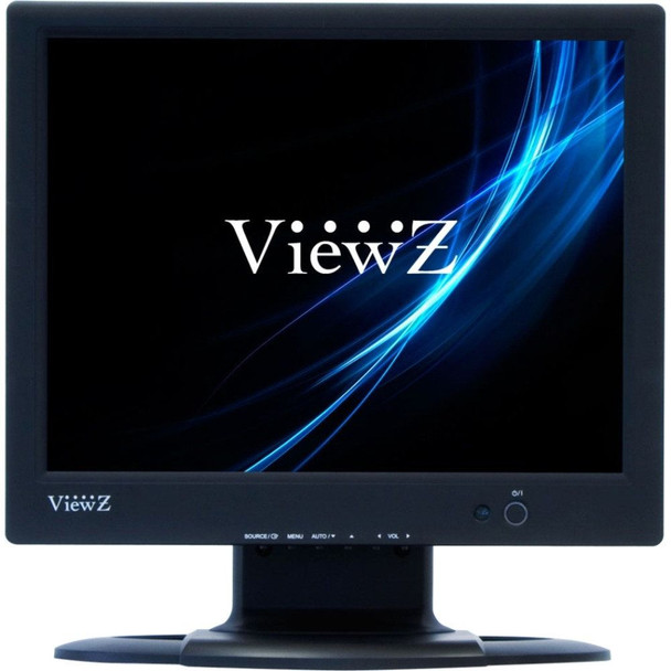 ViewZ VZ-15RTV Value Series 15" CCTV LCD Monitor - Black Flat Panel, 1024x768 / 4:3, VGA / S-Video / PC Stereo, OSD / Remote Control
