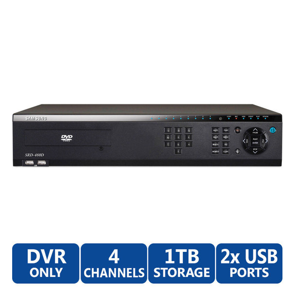 Samsung SRD-480D 4 camera DVR Digital Video Recorder 1TB Storage