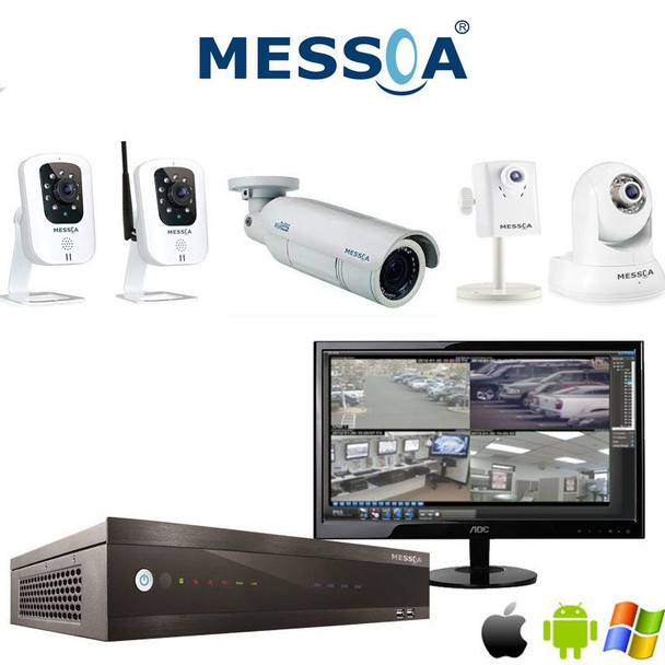 Messoa 4-camera Indoor/Outdoor HD Security Camera System