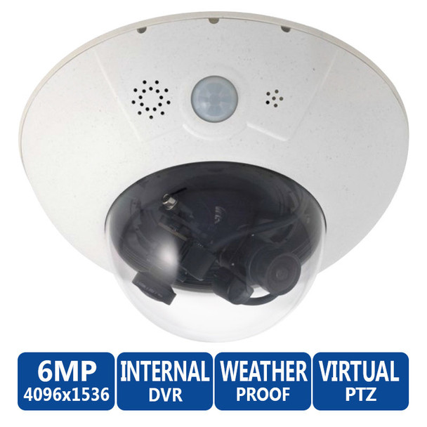 Mobotix MX-D15Di-SEC-PANO DualDome D15 Panoramic IP Security Camera