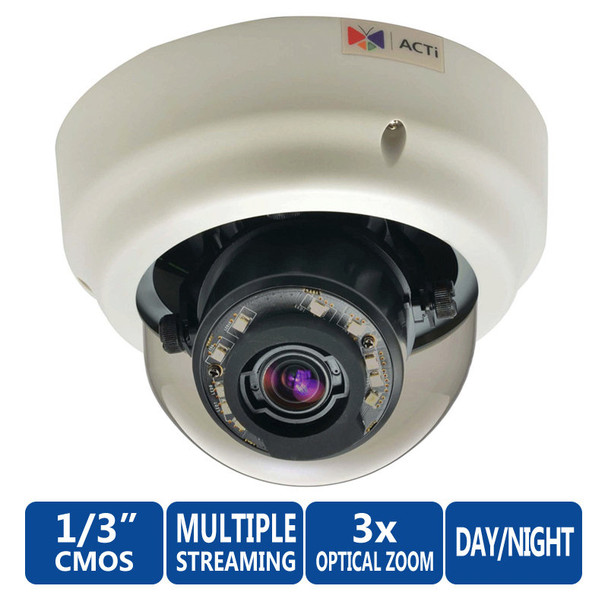 ACTi B67 3MP Indoor IR Dome IP Camera