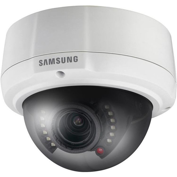 Samsung SCV-2081R High-Resolution Indoor/Outdoor Day/Night IR Vandal-Resistant Dome Security Camera - Ivory