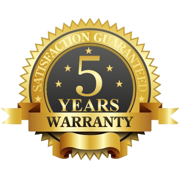 5 Years Limited Manufacturer Warranty