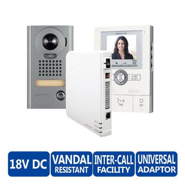 Aiphone JKS-IPEV Hands-Free Color Video Intercom over IP Adapter Set