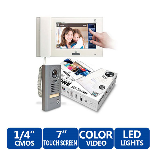Aiphone JMS-4AEDV 7" Touch-Screen Handset/Hands-Free Color Video Set - 1