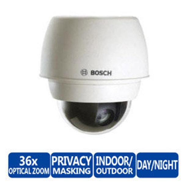 Bosch VG5-7028-E2PC4 Outdoor PTZ Dome IP Security Camera - 3.5~98mm, Clear Acrylic Bubble (NTSC), Pendant-Mount