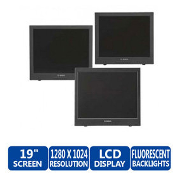 Bosch UML-192-90 19" Color TFT LCD Display CCTV Monitor - 1280 x 1024 (500TVL) Resolution, Fluorescent backlights