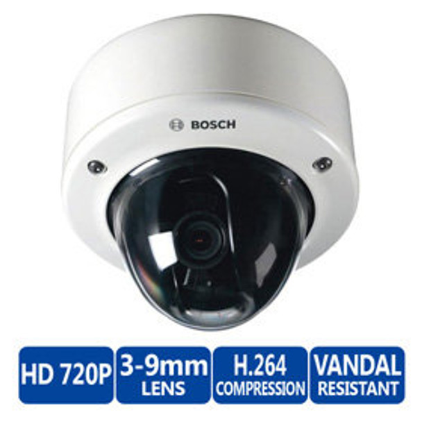 Bosch NIN-733-V03P FLEXIDOME IP starlight 7000 VR 1.4MP Dome IP Security Camera - 3~9mm SR Lens, 1/3" CMOS, 60fps at 720, Vandal-Resistant