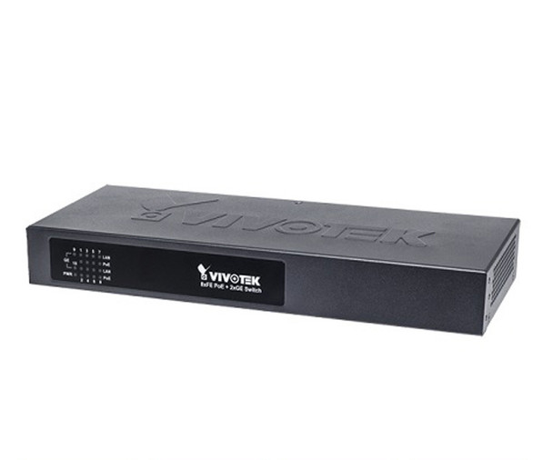 Vivotek AW-FGT-100A-120 8 Port Unmanaged Power Over Ethernet Switch - 120W PoE Budget