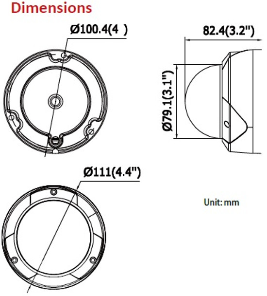 LTS Security CMIP7422-28M Dimension