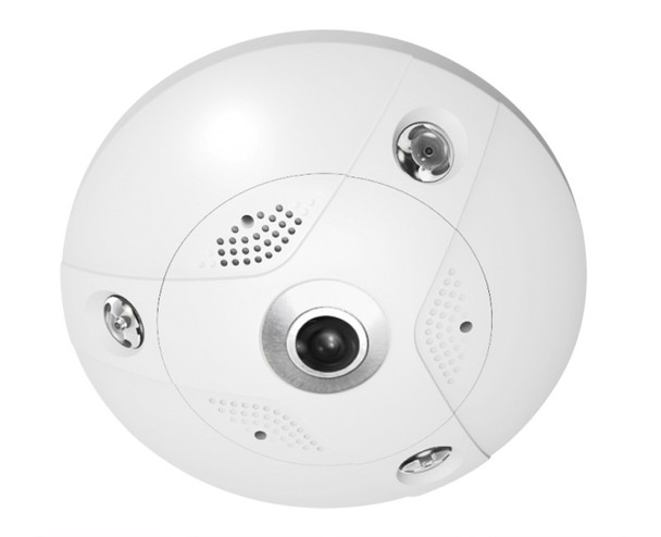 6 Megapixel InfraRed for Night Vision Indoor Fish Eye Network (IP) Security Camera, 1.27mm Fixed Lens, CMIP7562F