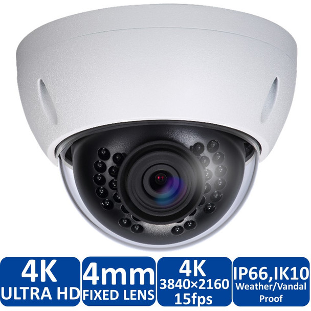 Dahua IPC-HDBW4800E 4K IR Outdoor Mini Dome IP Security Camera