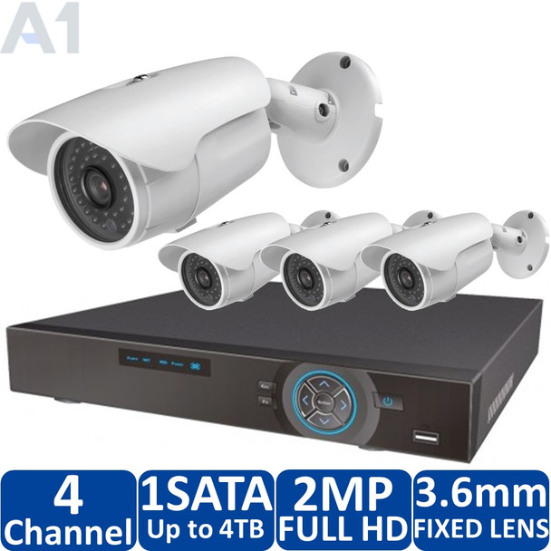 DH Vision 4-Camera HD-CVI Security Camera System