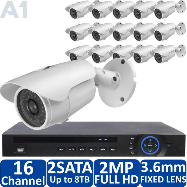 DH Vision 16-Camera HD-CVI Security Camera System