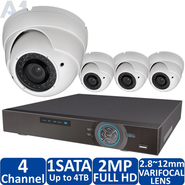 DH Vision 4-Camera HD-CVI Security Camera System