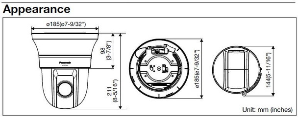 Panasonic WV-SC387A PTZ Dome IP Security Camera