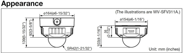 Panasonic WV-SFV311A Outdoor Dome IP Security Camera