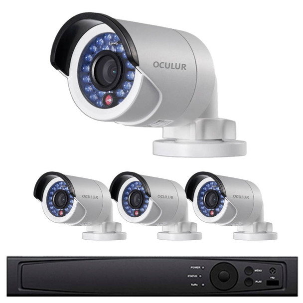 Bullet IP Security Camera System, 4 Camera, Outdoor, Full HD 1080p, 1TB of Storage, Night Vision, LTN8704-B2F