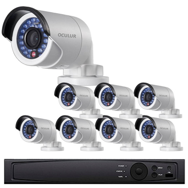 Bullet IP Security Camera System, 8 Camera, Outdoor, Full HD 1080p, 2TB of Storage, Night Vision, LTN8708-B2F
