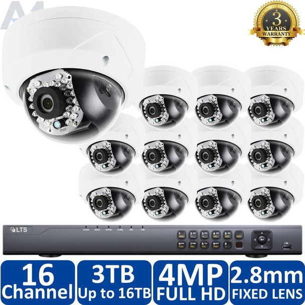 LTS 12-camera 4MP HD Dome IP Security