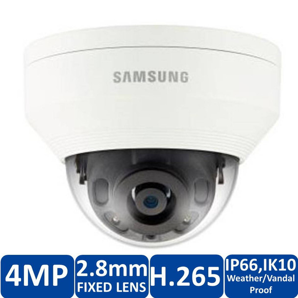 Samsung QNV-7010R 4MP IR H.265 Outdoor Dome IP Security Camera
