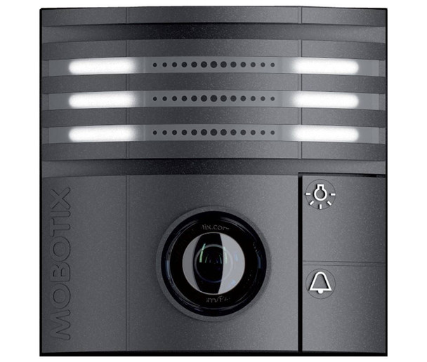 Mobotix MX-T25M-SEC-D12-BL 5MP T25 IP Video Door Station - L12 Hemispheric 360-degree, Day, 1/2.5" CMOS, Microphone, Speaker, Weatherproof
