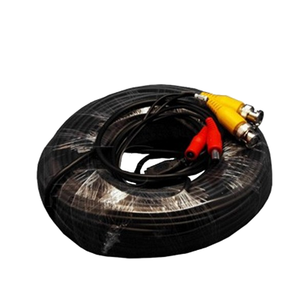 LTS LTAC2125B Pre-made Siamese Cable with Connectors - 125ft Black