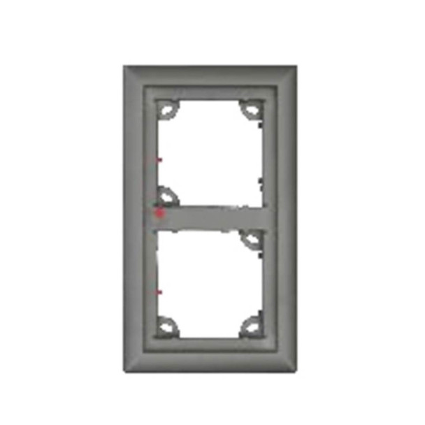 Mobotix MX-OPT-FRAME-2-EXT-PW Double Frame - 131 x 233 x 18 mm (W x H x D), Outdoor, White - 1