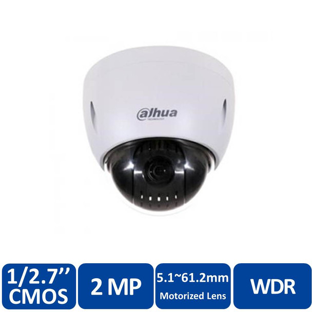Dahua DH-SD42A212TN-HN 12x Mini PTZ IP Security Camera - 2MP, 1/2.7'' CMOS, @ 60fps, Outdoor