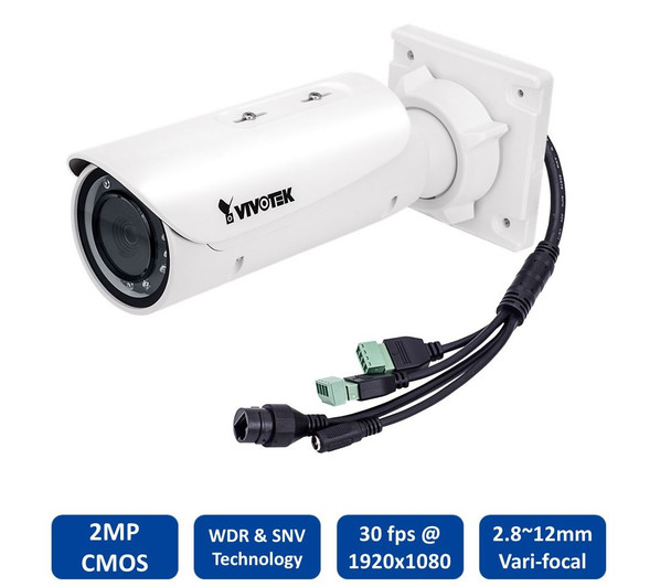 Vivotek IB836BA-HT 2MP IR Outdoor Bullet IP Security Camera - 2.8~12mm Varifocal Lens