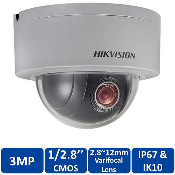 Hikvision DS-2DE3304W-DE 3MP Outdoor Mini PTZ IP Security Camera