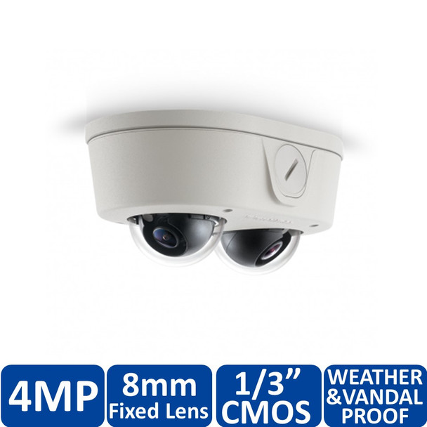 Arecont Vision AV4655DN-08 4MP Microdome Outdoor IP Security Camera - SNAPstream