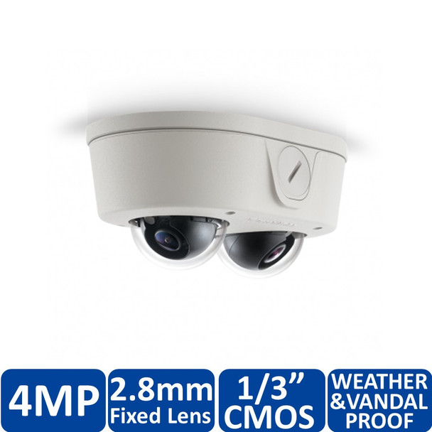 Arecont Vision AV4655DN-28 4MP Microdome Outdoor IP Security Camera - SNAPstream