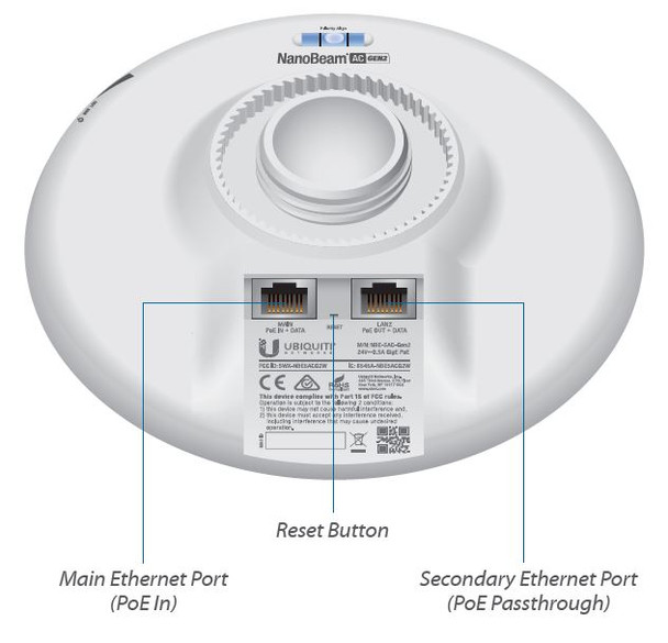 Ubiquiti NBE-5AC-GEN2 Nano Beam AC Gen2 High-Performance airMAX CPE - 2
