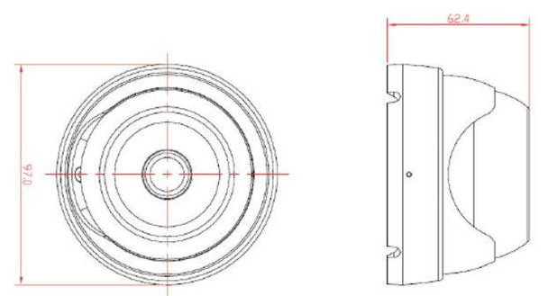 5 Megapixel (3K) InfraRed for Night Vision Outdoor Turret HD-TVI Security Camera, Weatherproof, 2.8mm Fixed Lens, CMHT1352-28