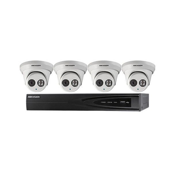 Hikvision I7604N1TP 4-Camera Outdoor IP Security Camera System - 4-Ch NVR, 4MP, 1TB HDD, IR